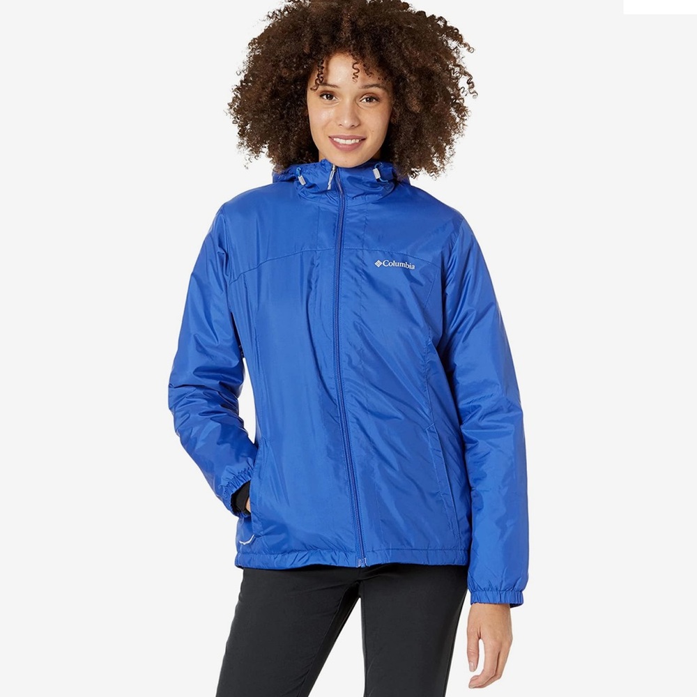NWT Women’s Small Columbia Switchback™ Sherpa Lined Waterproof Jacket Vivid Blue